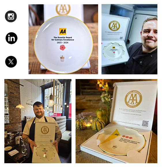A selection of AA Rosette holders producly show their plates